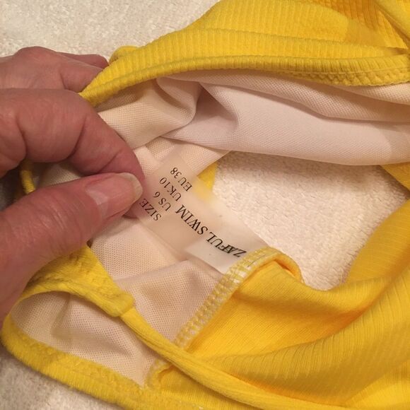 Zaful Swim yellow swimsuit bottoms size 6 - Picture 3 of 4